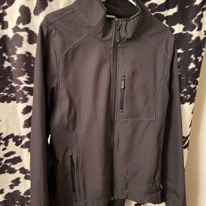 Black Herringbone Cinch Softshell Jacket